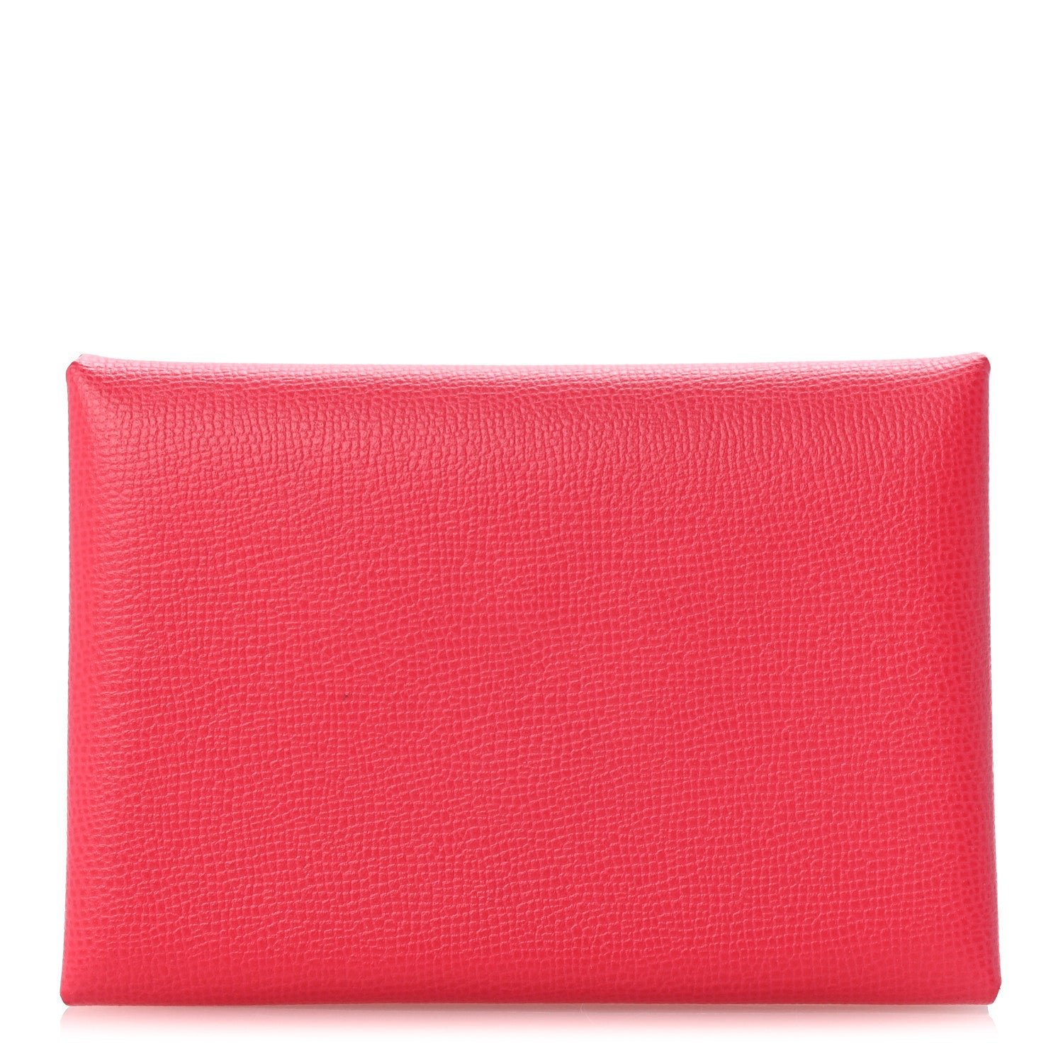 Hermes Epsom Calvi Duo Card Case Framboise