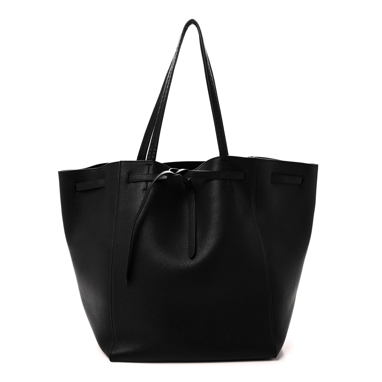 Celine Soft Grained Calfskin Medium Belt Cabas Phantom Black