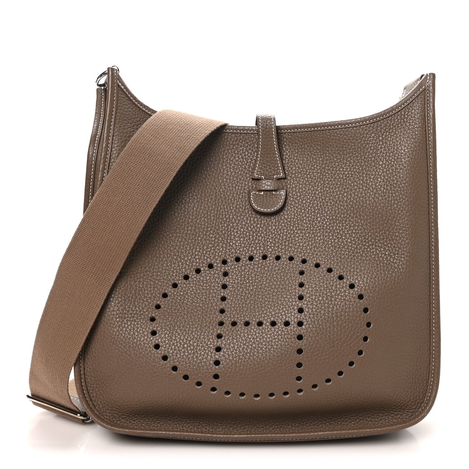 Hermes Taurillon Clemence Evelyne III PM Etoupe