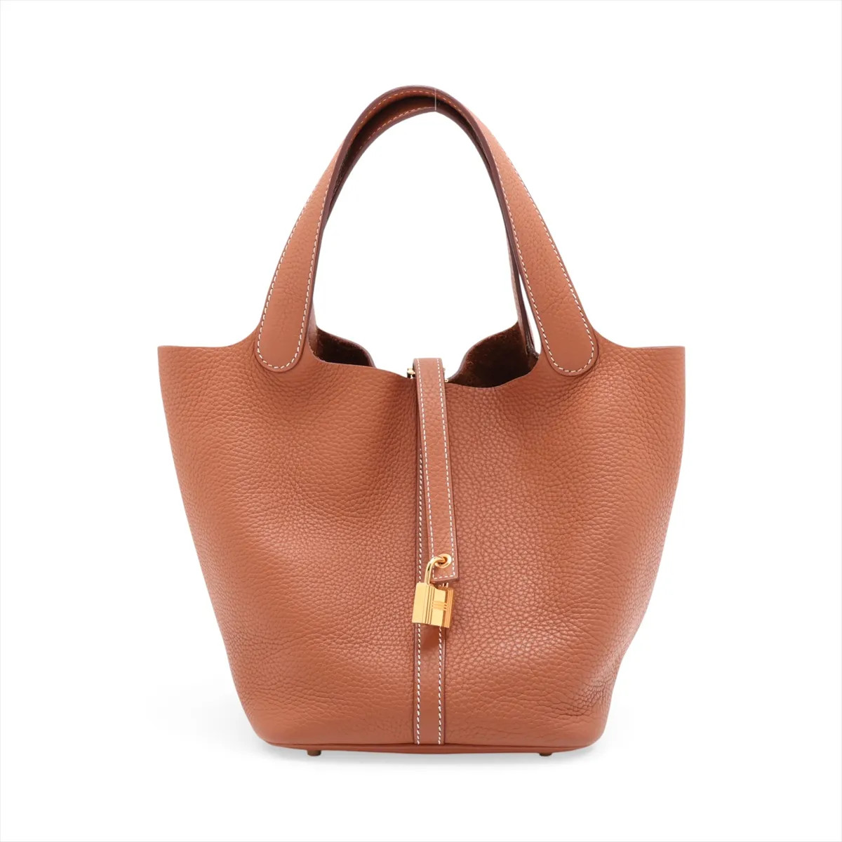 Hermès Picotin Lock 22 MM Taurillon Clemence Gold Gold Metal Fittings