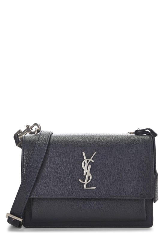Navy Calfskin Leather Sunset Medium