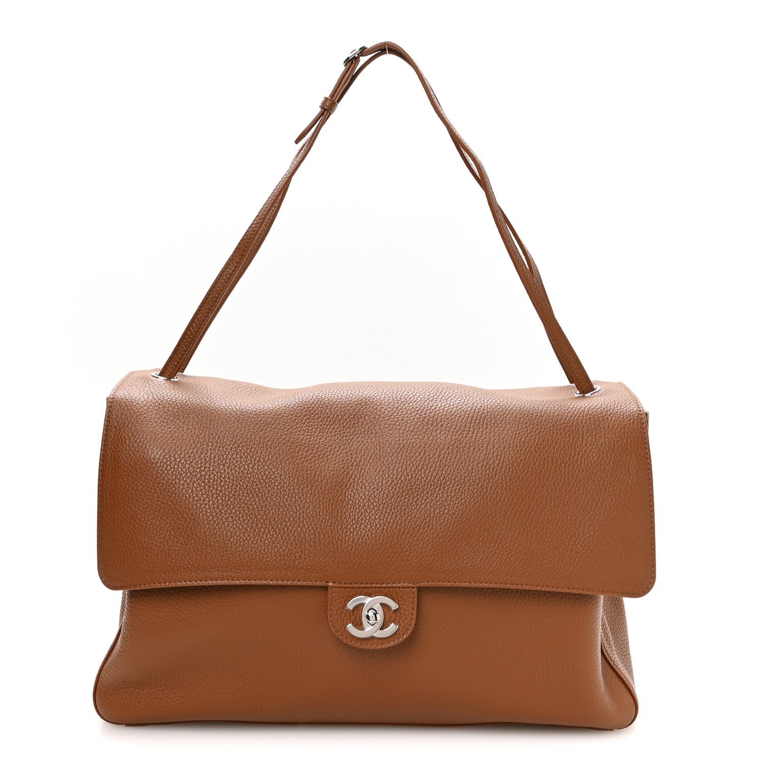 Chanel Grained Calfskin Souplissimo Maxi Flap Camel