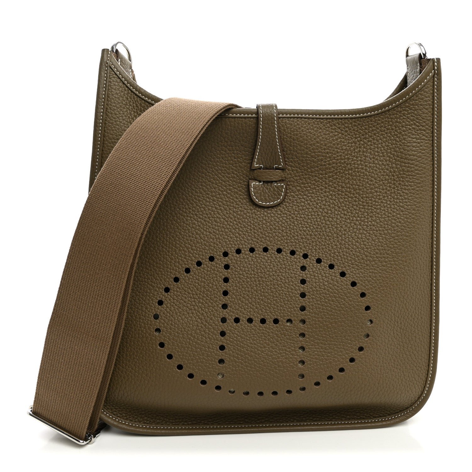 Hermes Taurillon Clemence EVELYNE III PM Etoupe