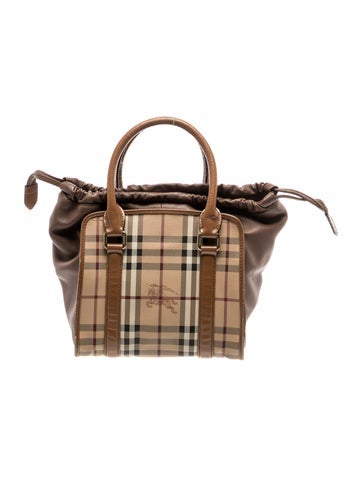 Burberry Haymarket Check Top Handle Bag