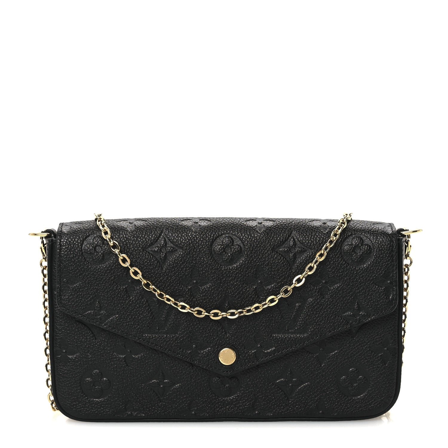Louis Vuitton Empreinte Pochette Felicie Chain Wallet Black