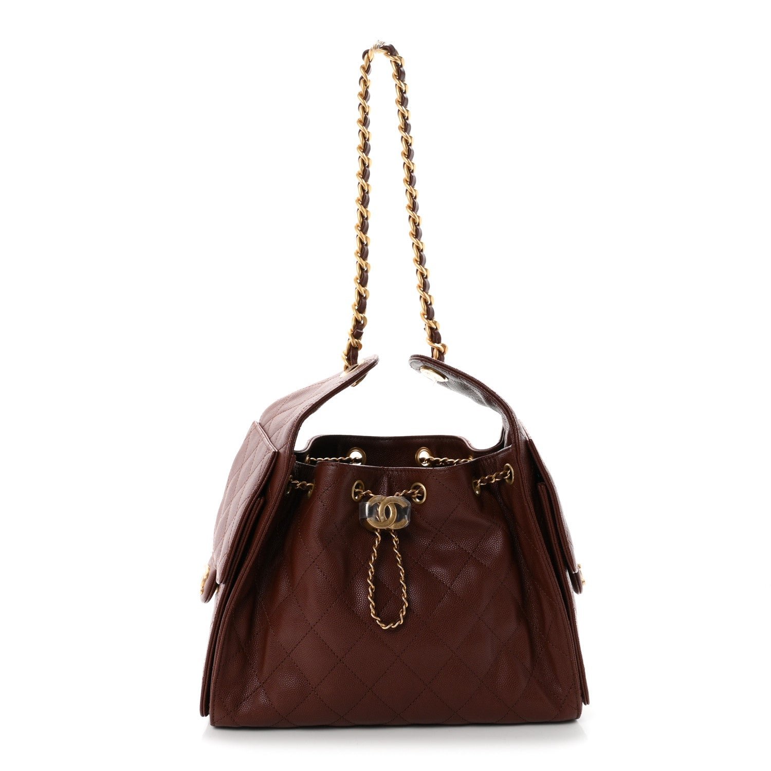 Chanel Caviar Quilted Small Chanel 25 Handbag Brown