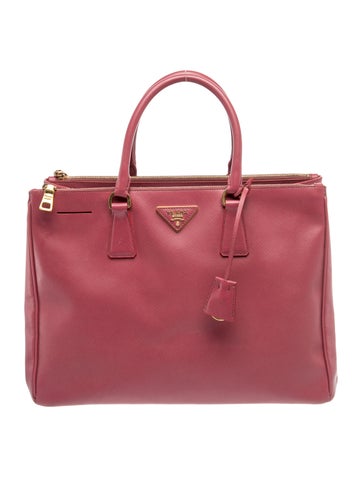 Saffiano Lux Leather Galleria Double Zip Large
