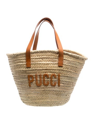 Emilio Pucci Straw Bucket Bag