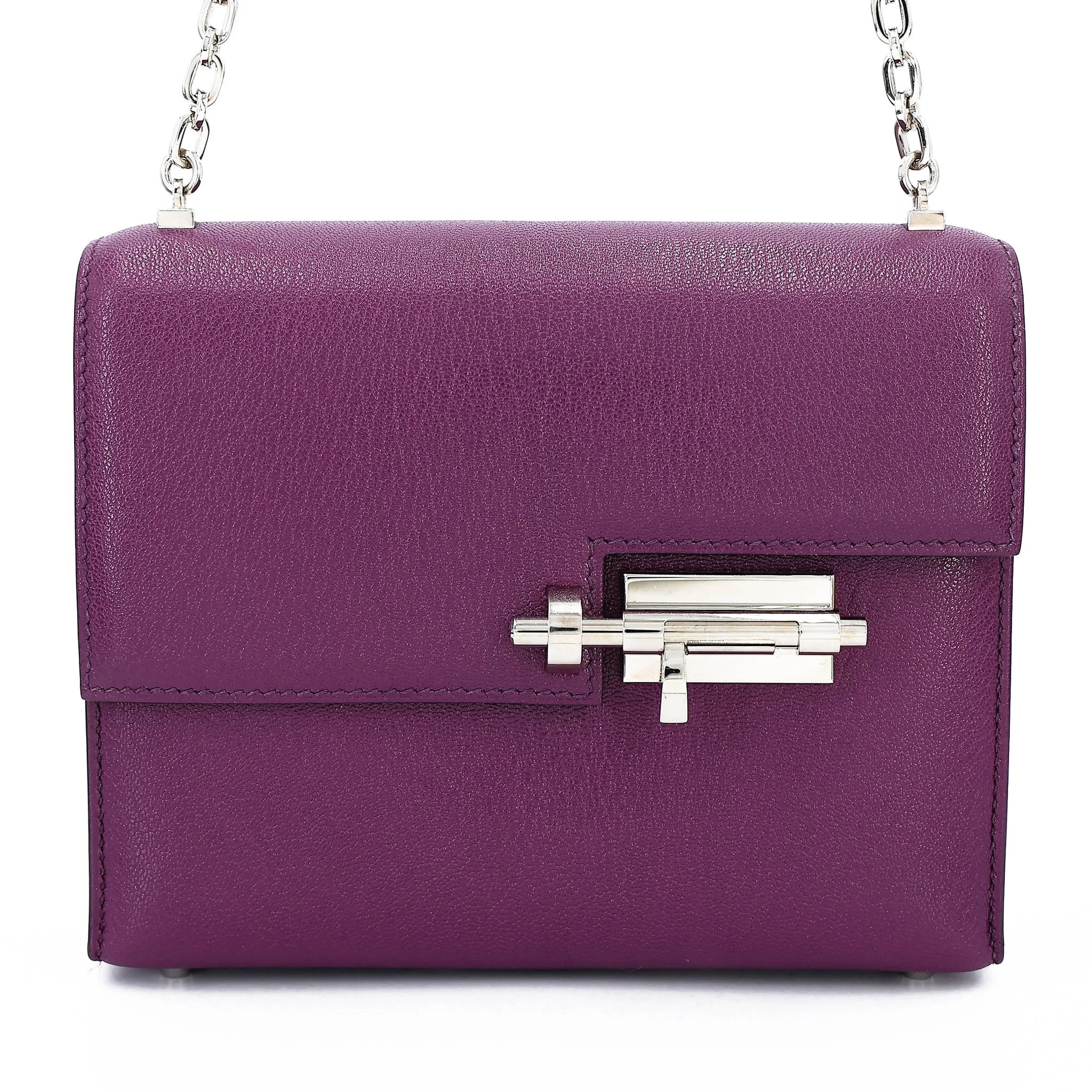 Very Good ( Rank A) HERMÈS Verrou Mini Anemone (P9) Chamkila Palladium hardware Y (2020)