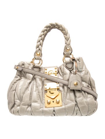 Miu Miu Leather Top Handle Bag