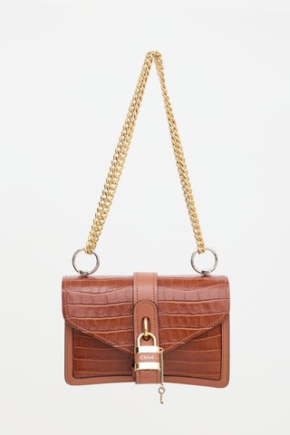 Embossed Leather Aby Chain Bag