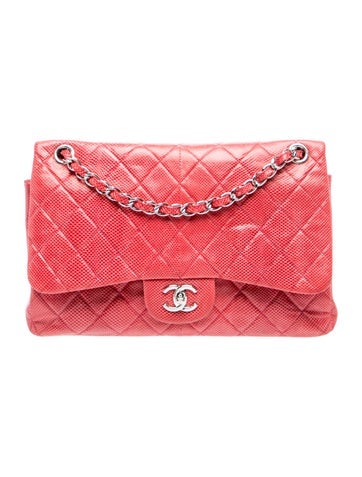 Classic Jumbo Lizard Double Flap Bag