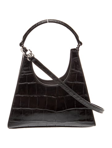 Embossed Leather Top Handle Bag