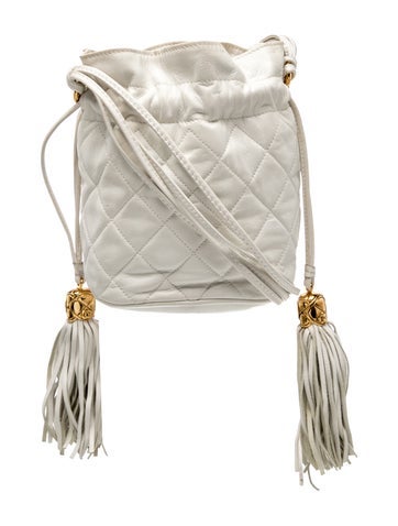 Quilted Tassel Bucket Bag