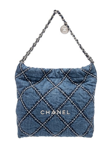 Small Denim 22 Hobo w/ Pouch