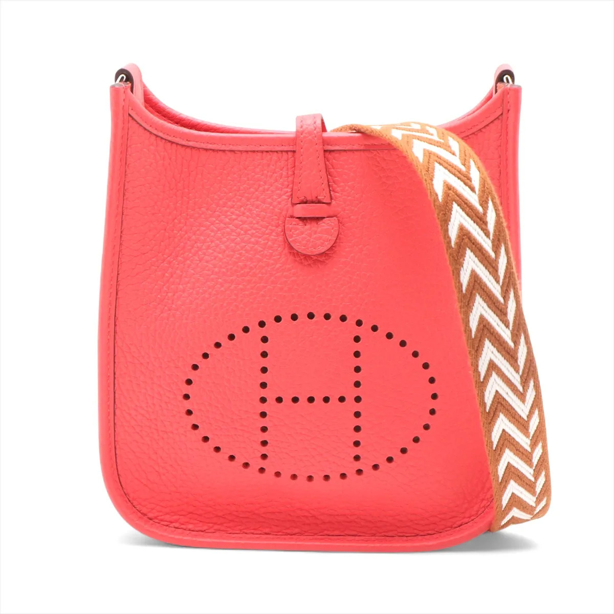Hermès evelyn 16 TPM Amazon Taurillon Clemence Rose texas Silver Metal Fittings
