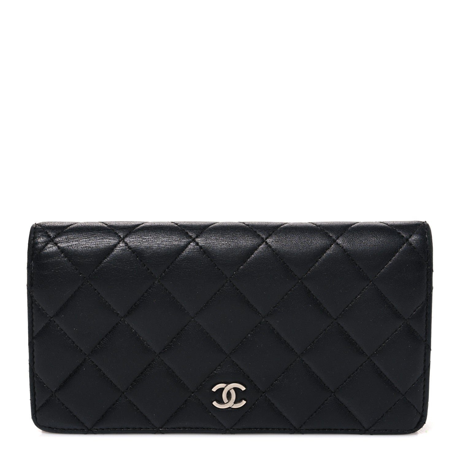 Chanel Lambskin Quilted Yen Wallet Black