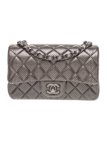 Perforated Rectangular Mini Flap Bag