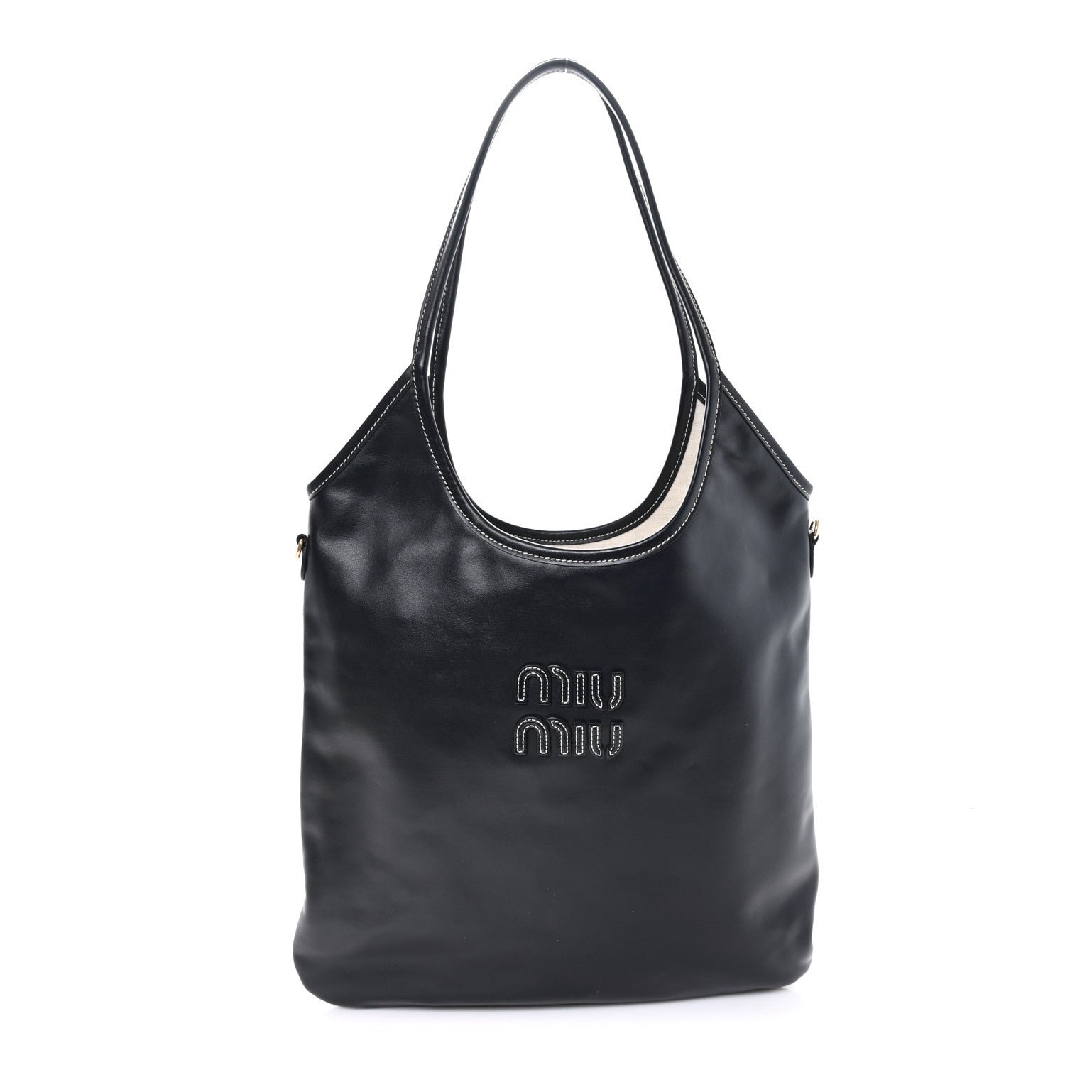 Miu Miu Nappa Ivy Bag Black