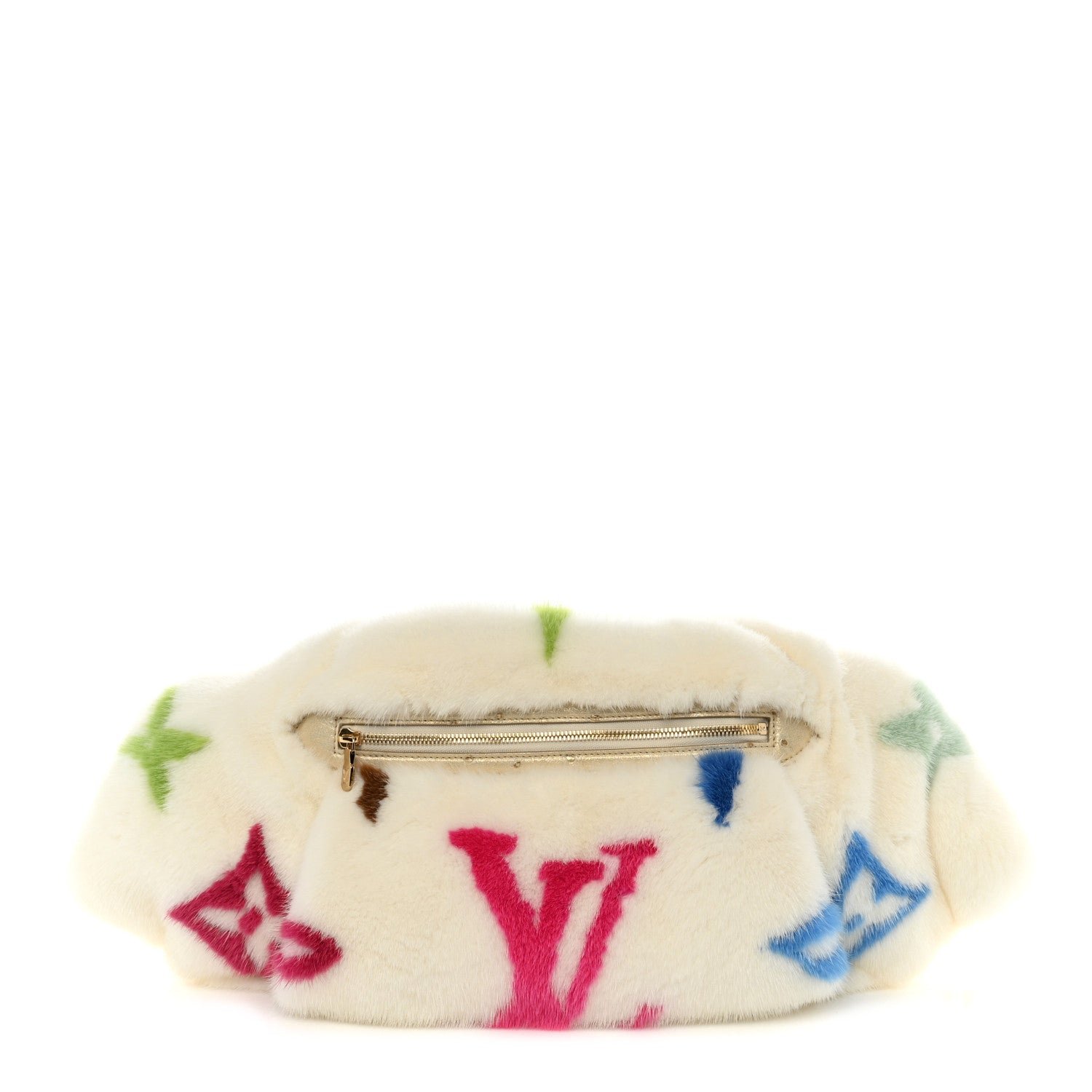 Louis Vuitton Louis Vuitton LV X TM Mink Ostrich Monogram Bum Bag White Multicolor