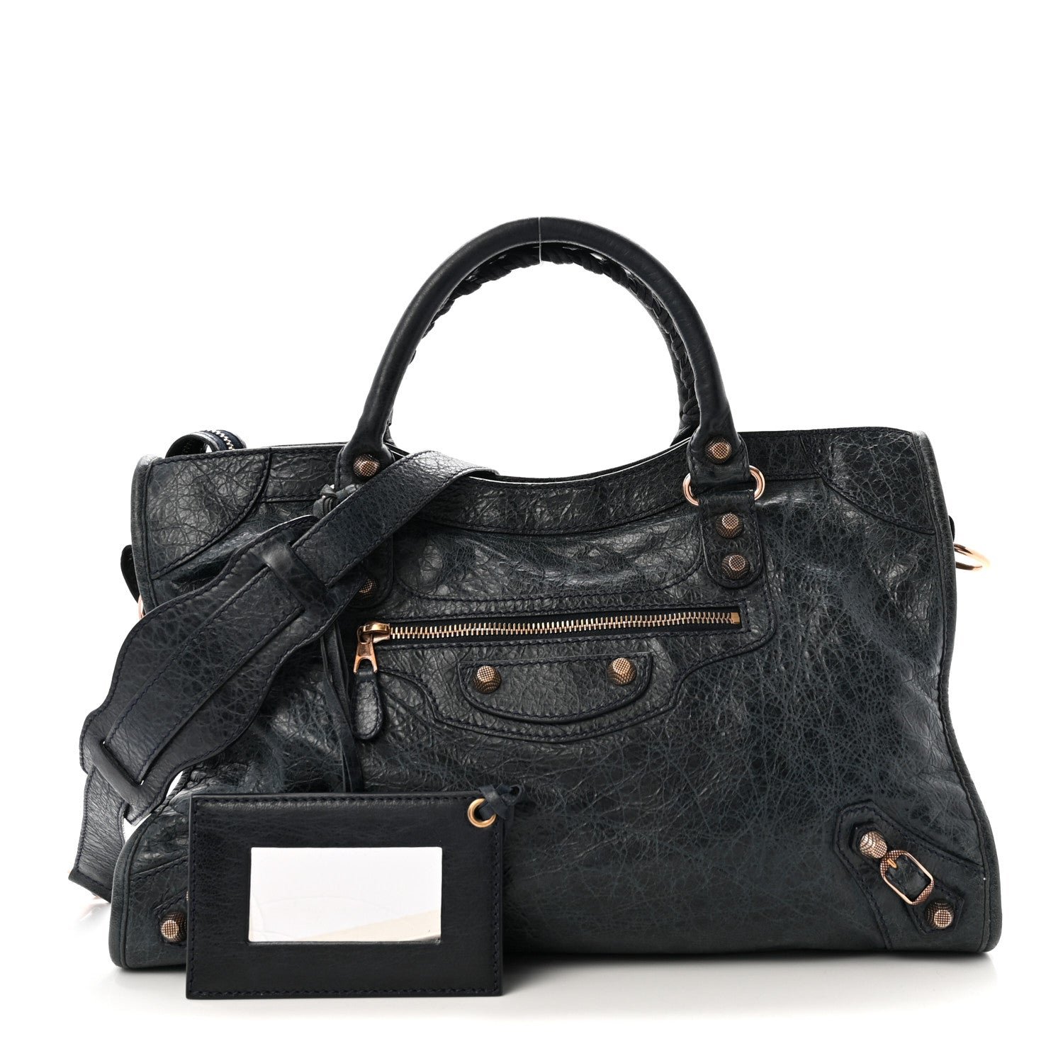 Balenciaga Agneau Giant 12 Rose Gold Hardware City Dark Night