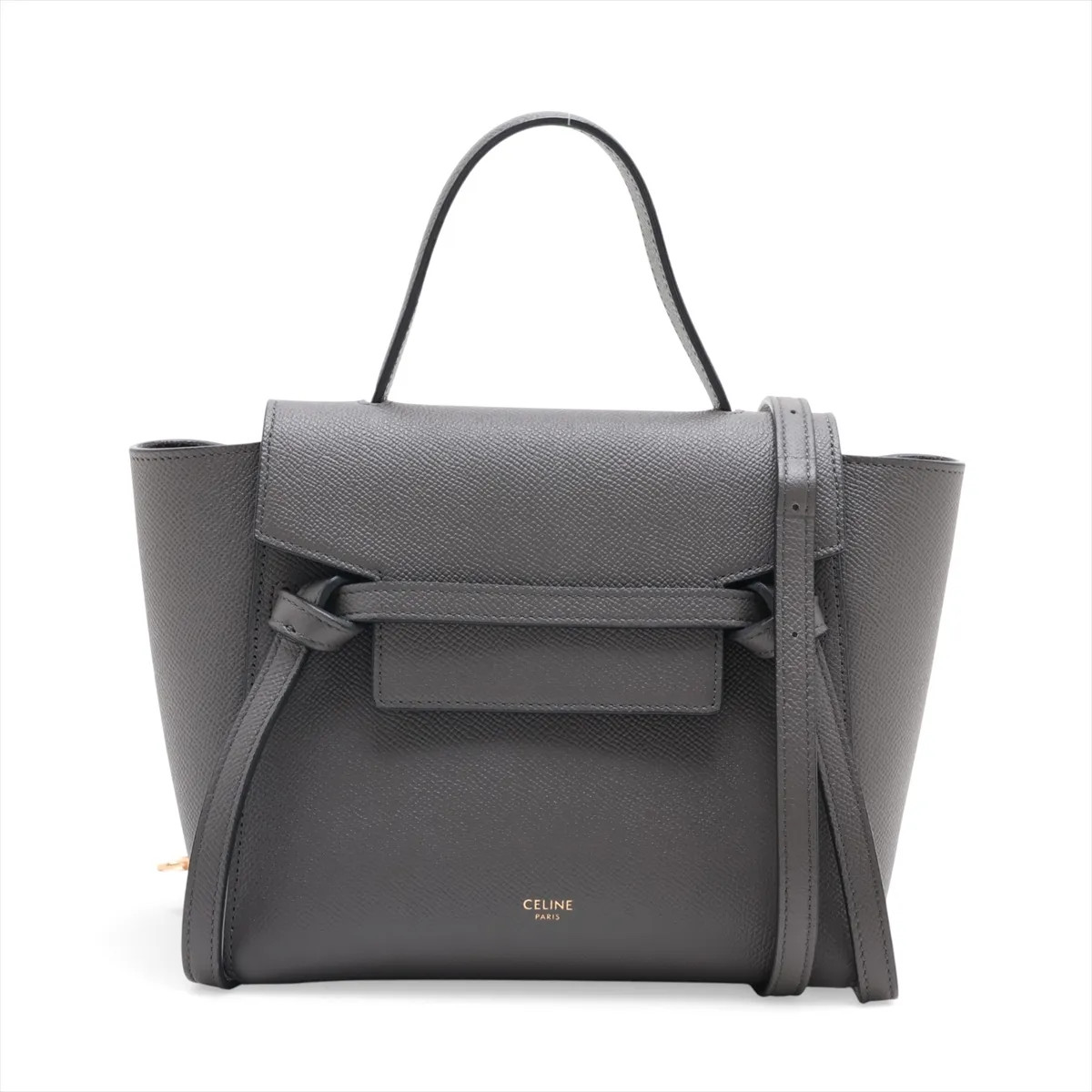 Celine Belt Bag Nano Leather 2 Way Handbag Gray