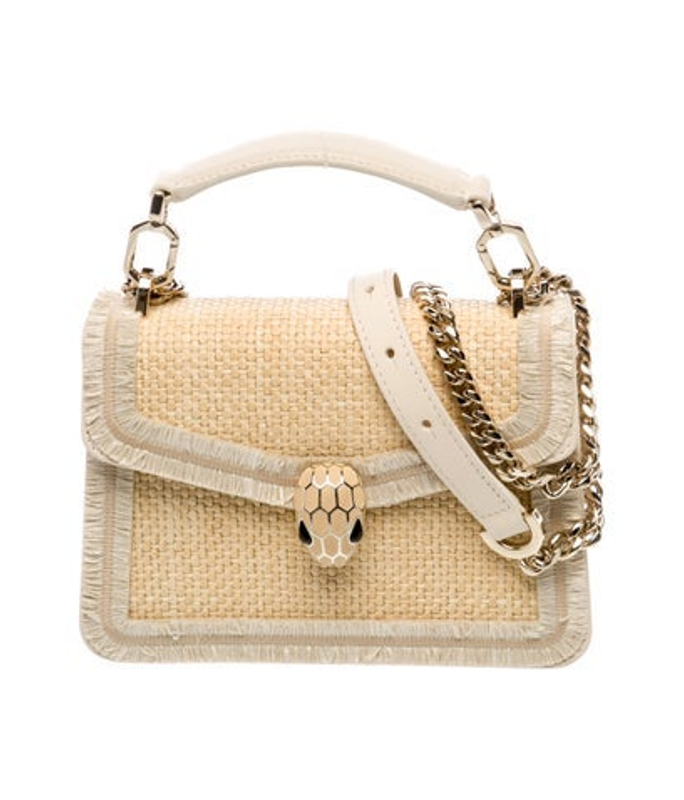 Bvlgari Straw Raffia Serpenti Forever Mini