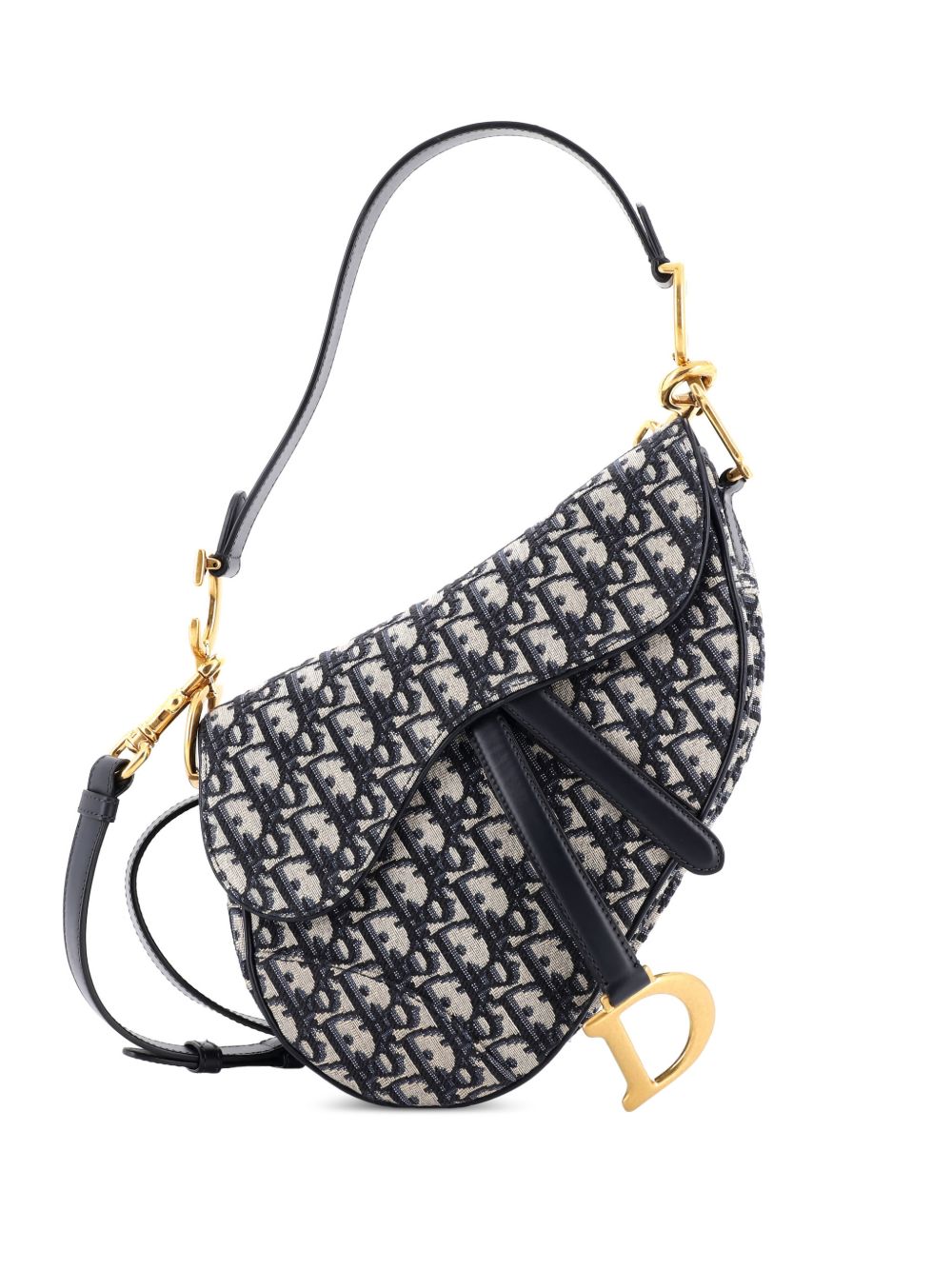 Dior Saddle Handbag with Strap Oblique Canvas Medium shoulder bag
