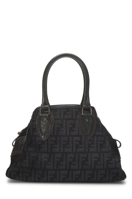 Black Zucca Velour Bag Du Jour Small