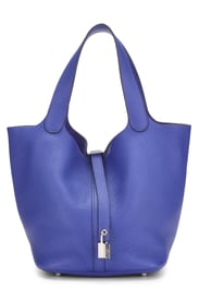 Hermes Blue Electric Clemence Picotin Lock 22