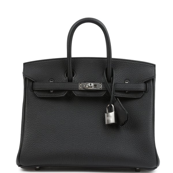 Hermes Hermes Birkin 25 Black Togo Palladium Hardware