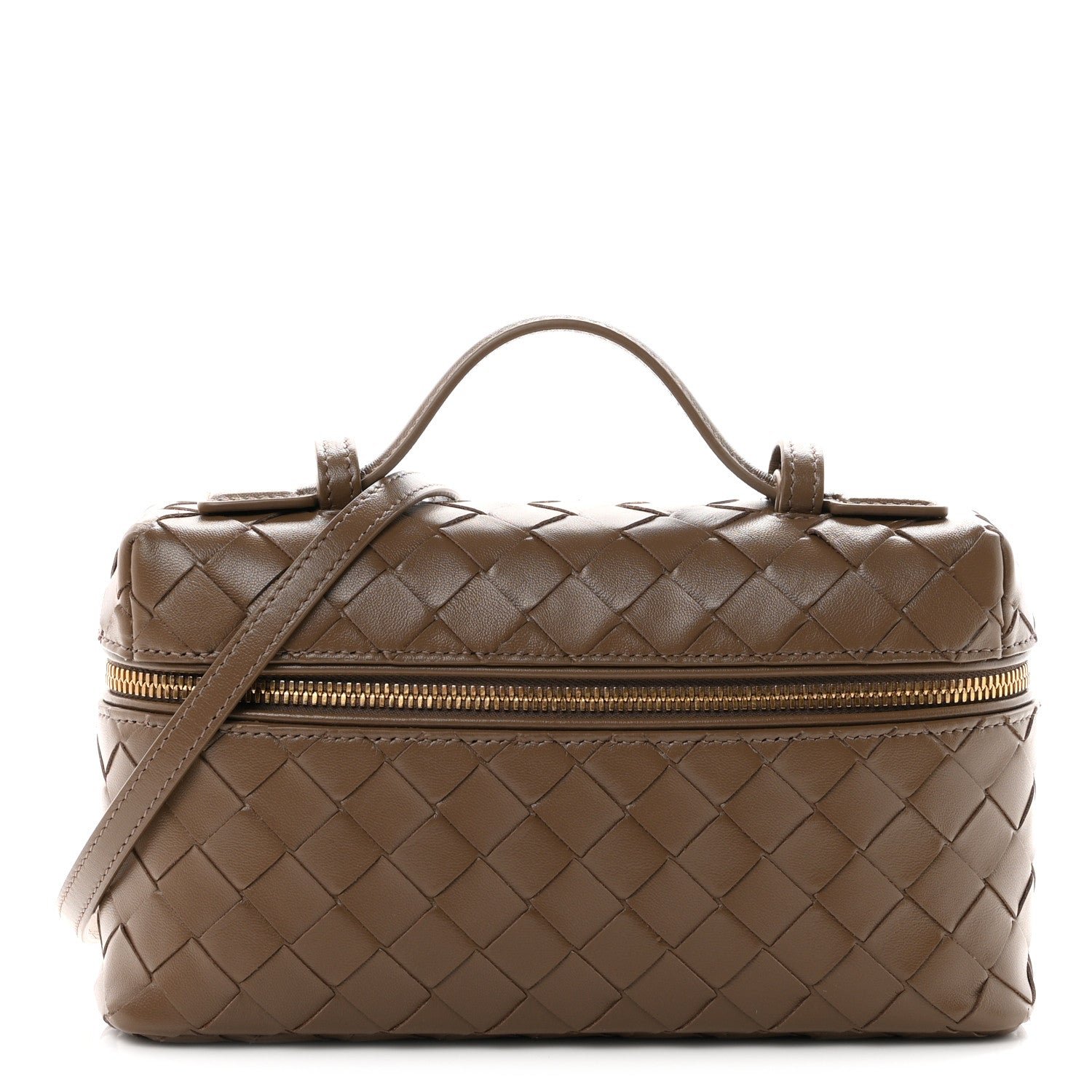 Bottega Veneta Calfskin Intrecciato Bang Bang Vanity Case Pinecone