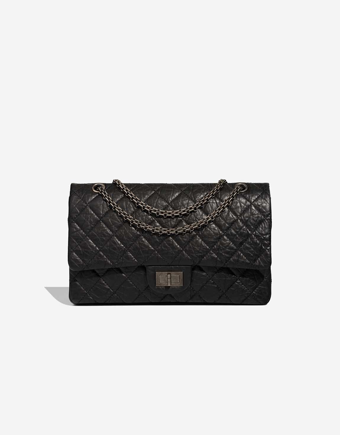 Chanel 
		2.55 Reissue 227 Crinkled Calf Black    