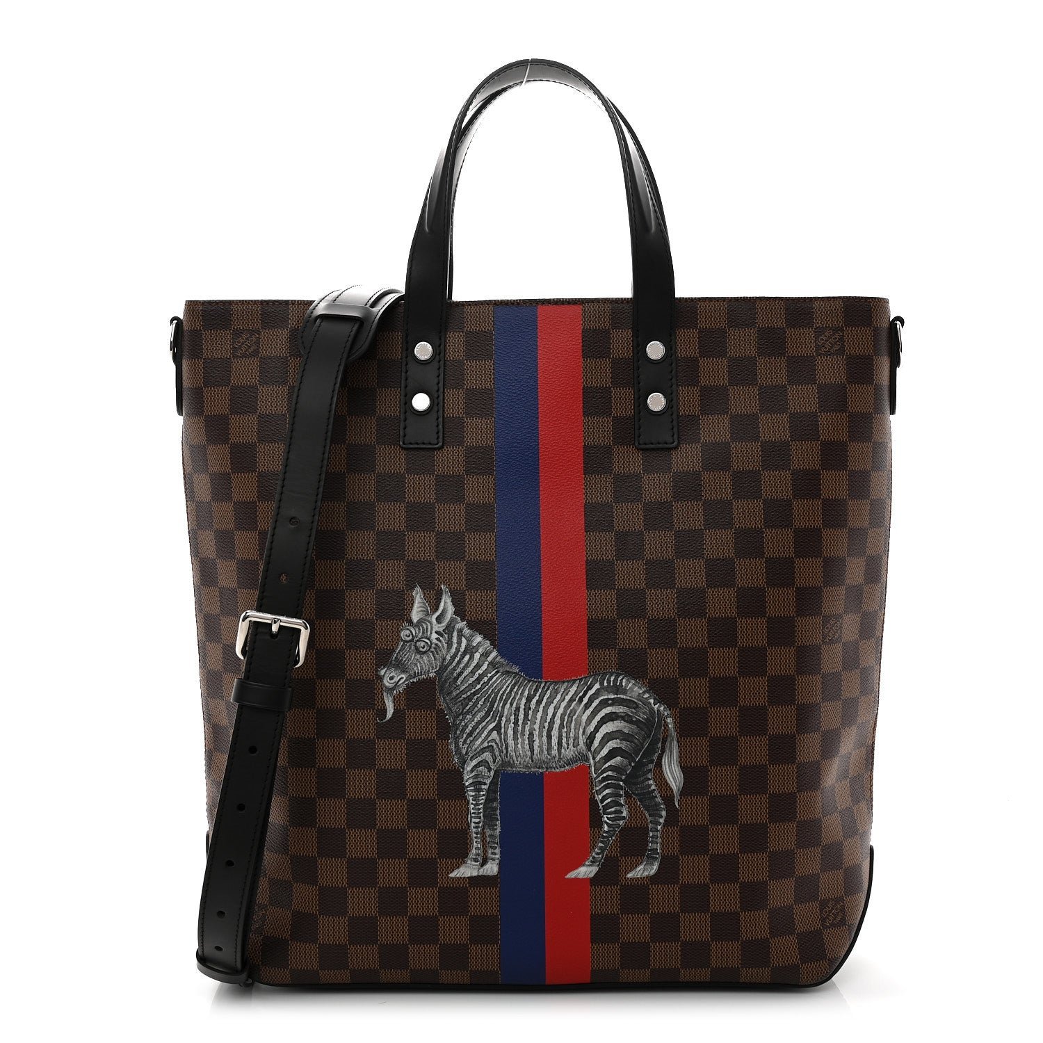 Louis Vuitton Savane Damier Ebene Zebra Atlas Tote