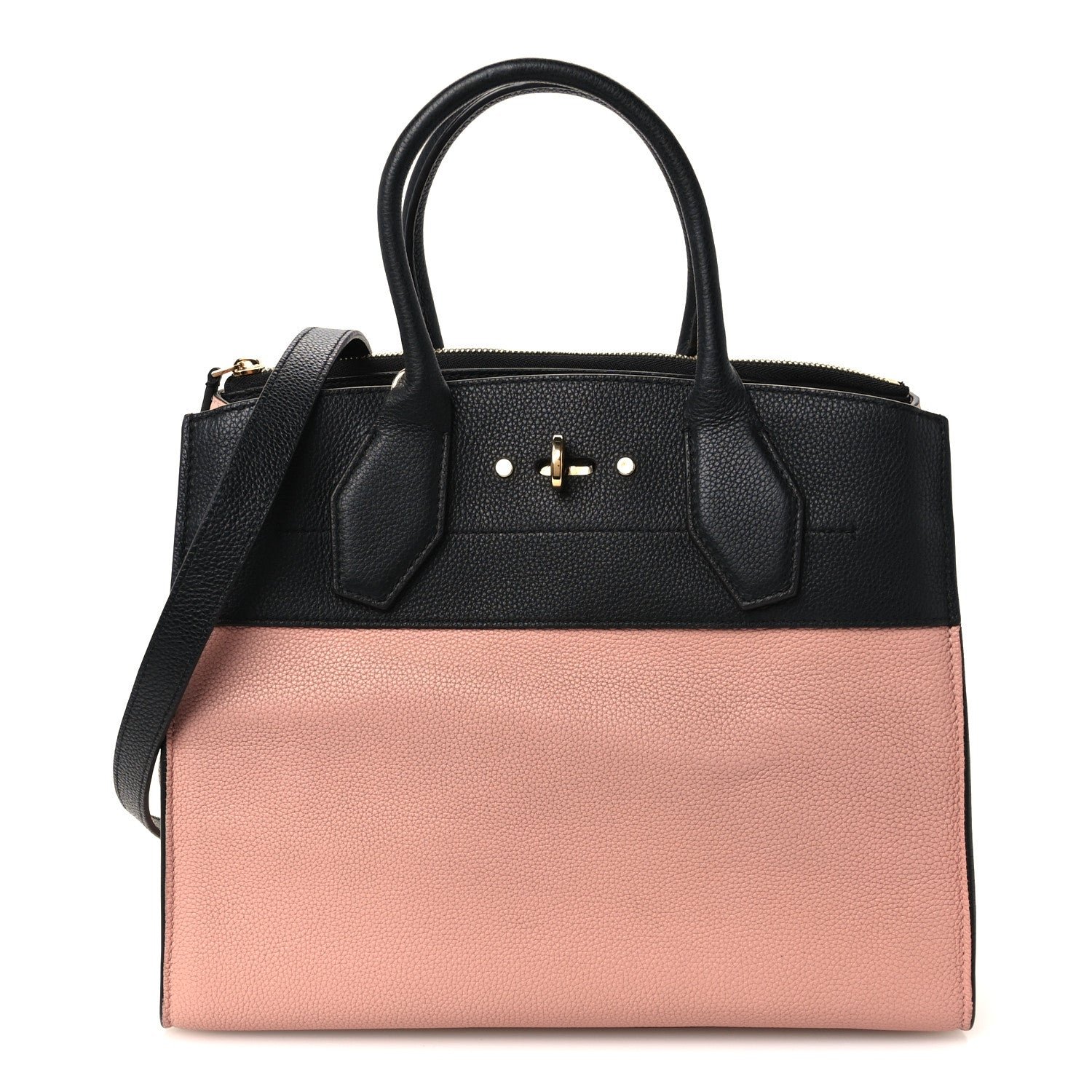 Louis Vuitton Calfskin City Steamer MM Magnolia Black