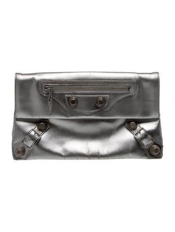 Leather Motocross Giant 21 Envelope Clutch Vintage