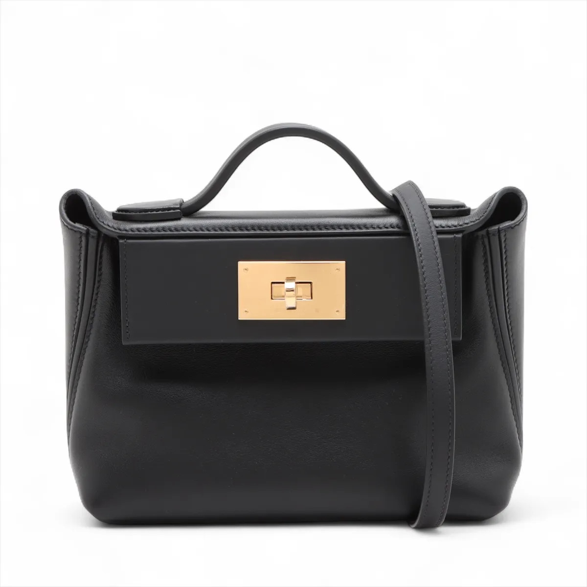 Hermès sacks Le Vingt Cuatre 24/24 mini 21 Vauchelli x Voswift Black Gold Metal