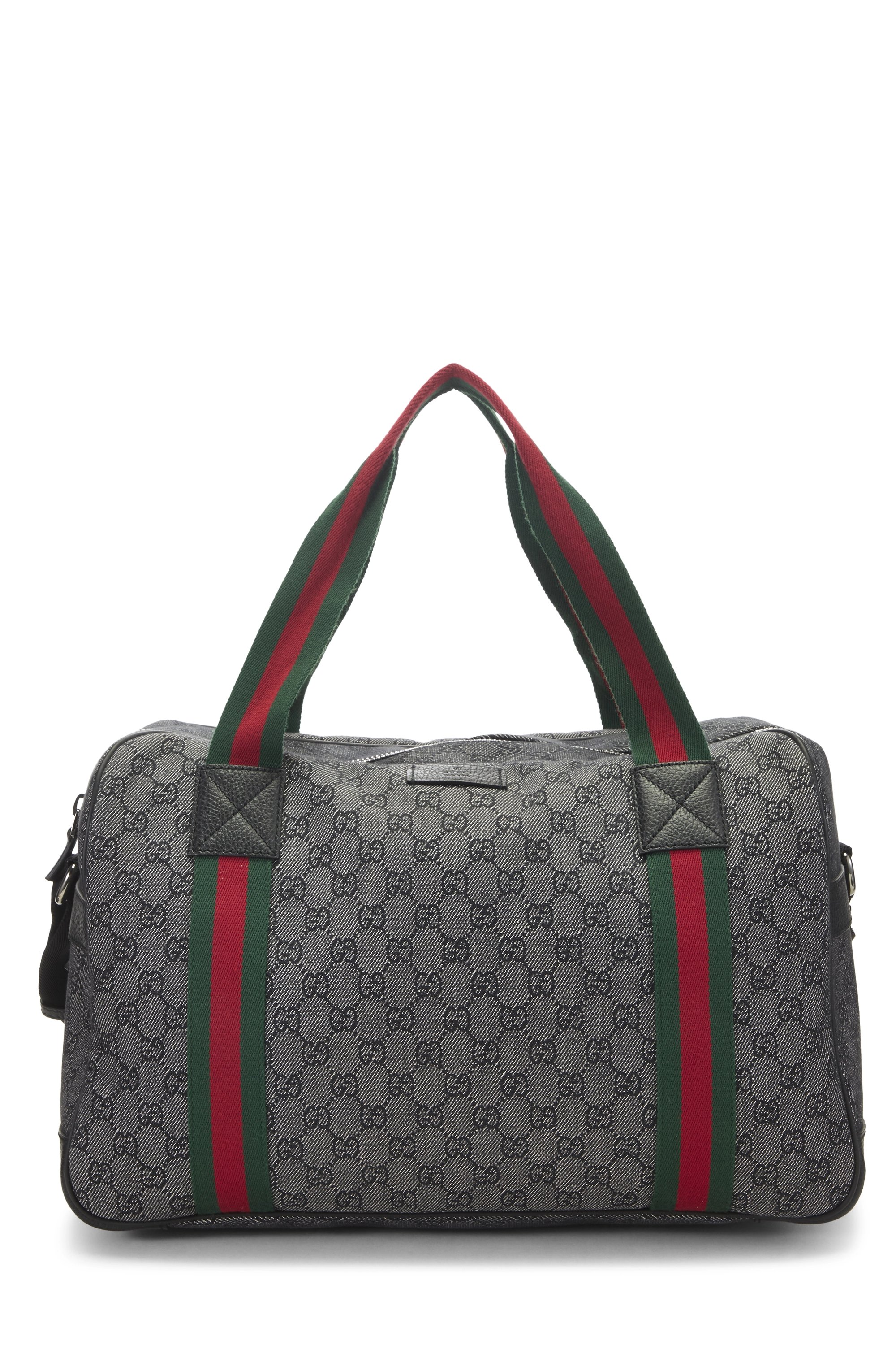 Black GG Denim Soft Carry On Duffle Large