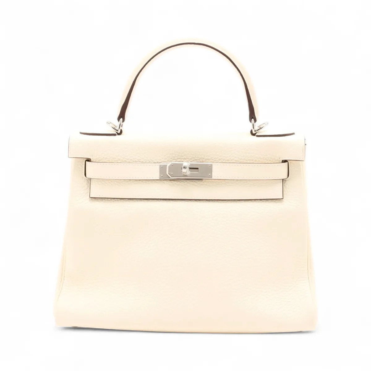 Hermès Kelly 28 Le Tournay Taurillon Clemence Nata Silver Metal Fittings