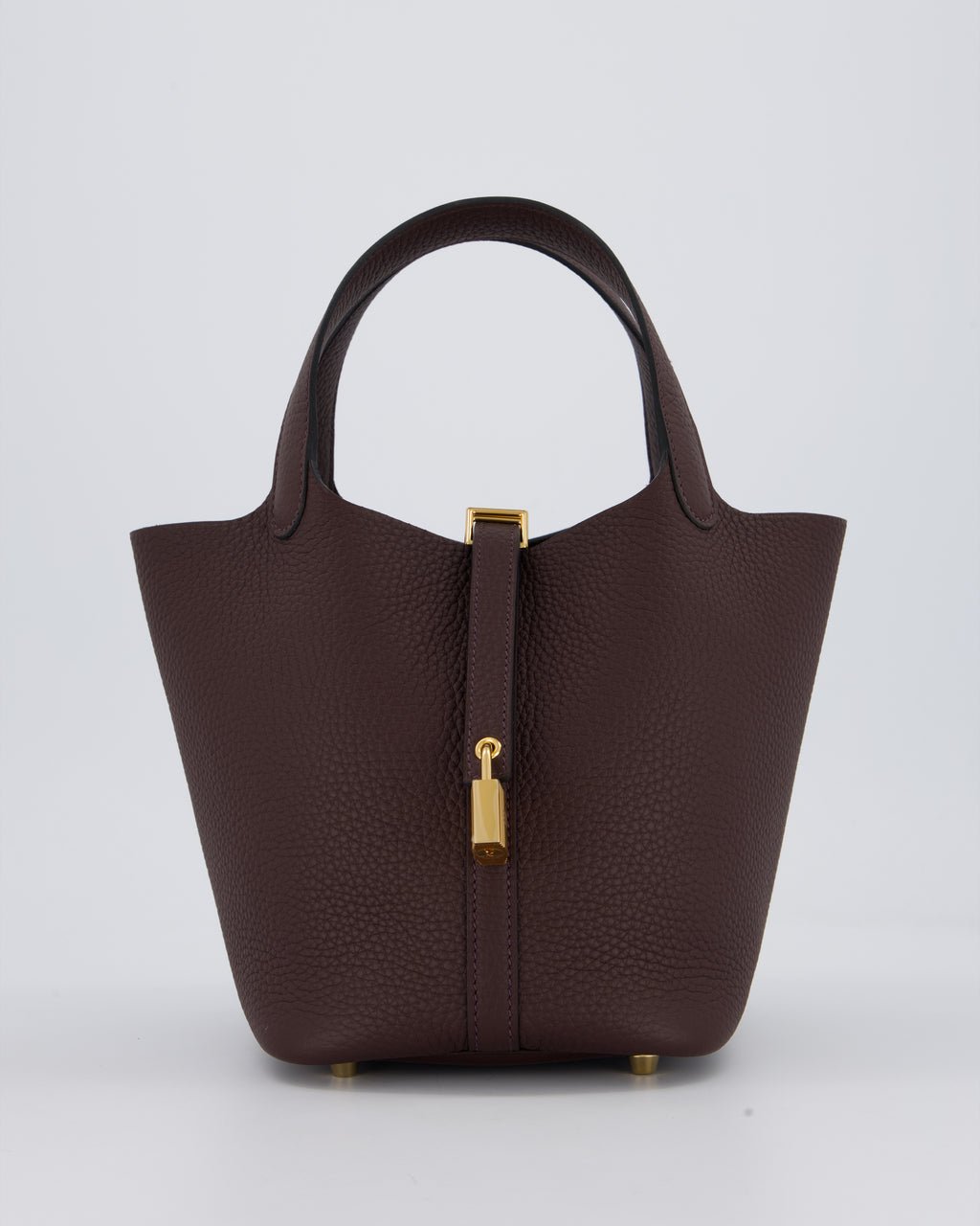 Hermes Hermès Picotin Lock 18 Bag in Rouge Sellier Clemence Leather with Gold Hardware