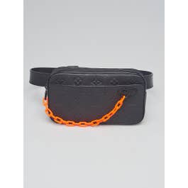 Louis Vuitton Black Taurillon Monogram Leather Solar Ray Soft Pochette Volga Belt Bag
