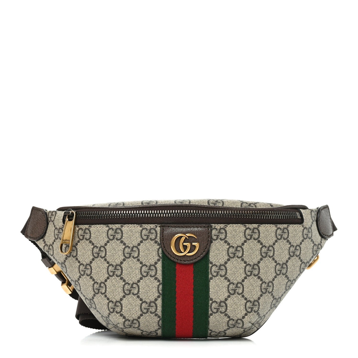 Gucci GG Supreme Monogram Web Small Ophidia Belt Bag Beige Ebony New Acero