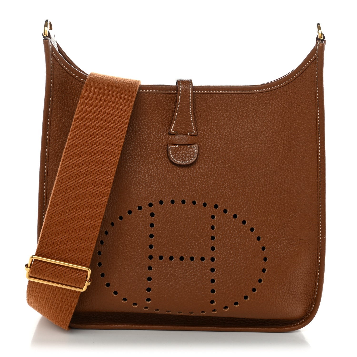 Hermes Taurillon Clemence Evelyne III PM Gold