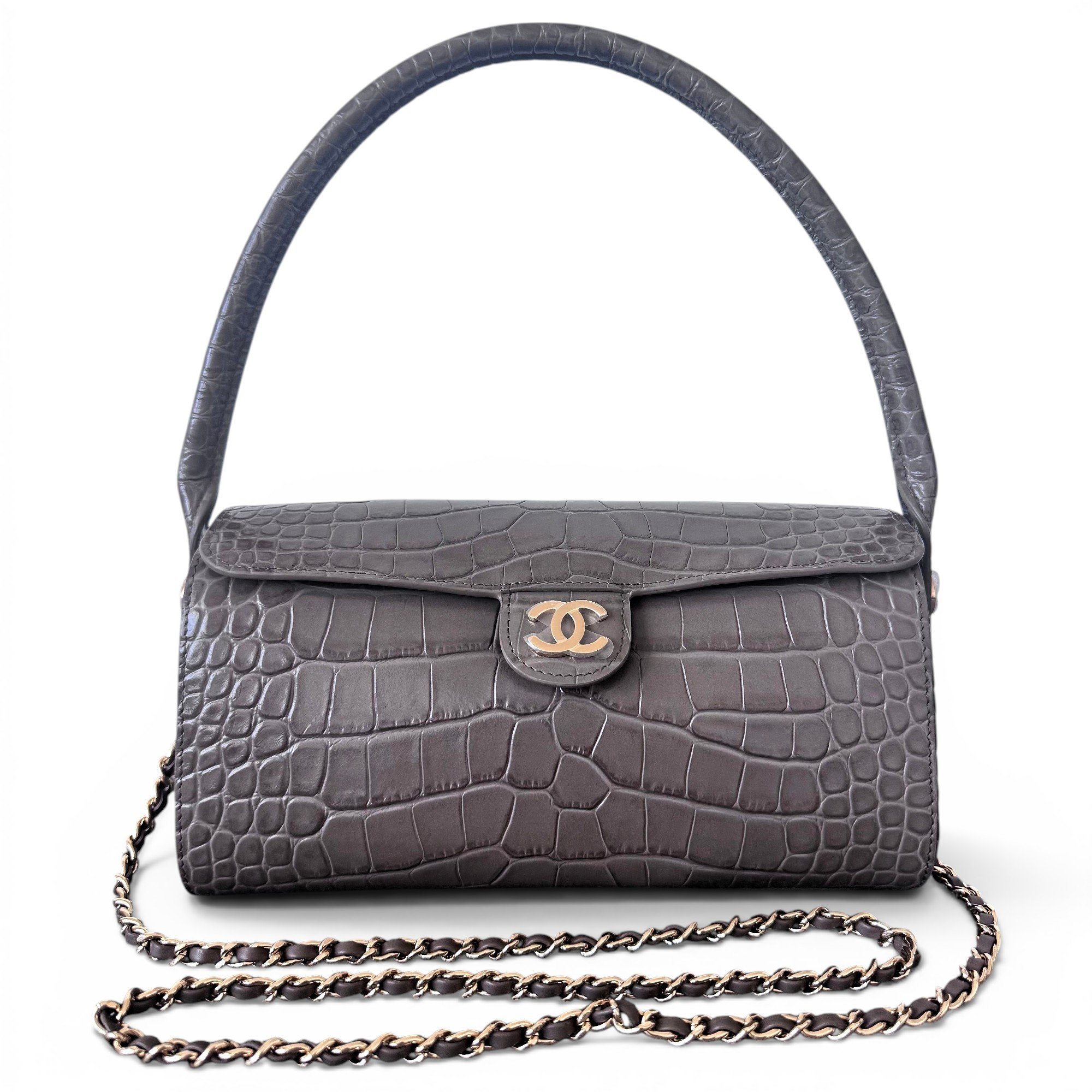 Leather clutch bag