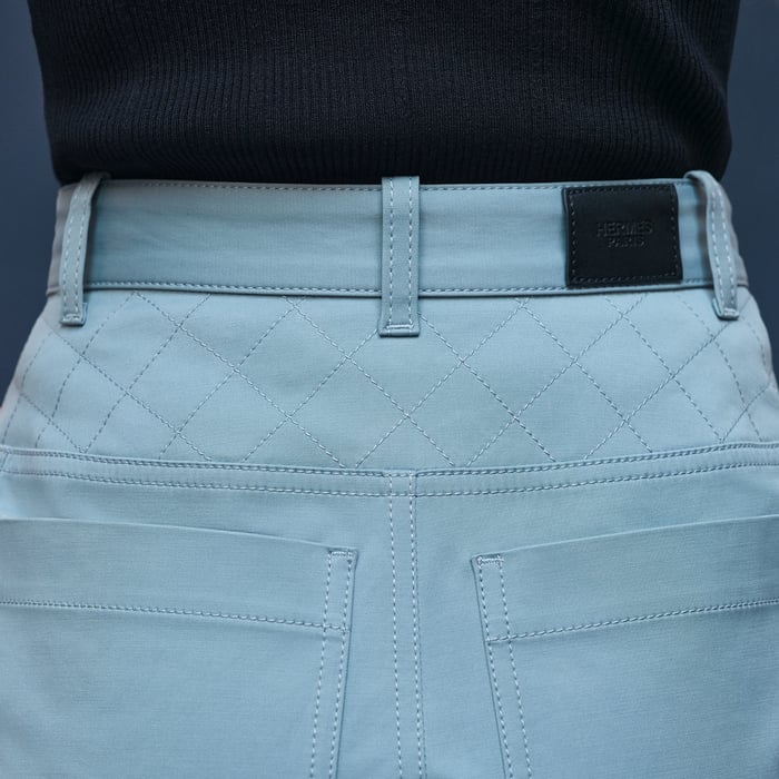 Bleu Adriatique High-waisted Pants