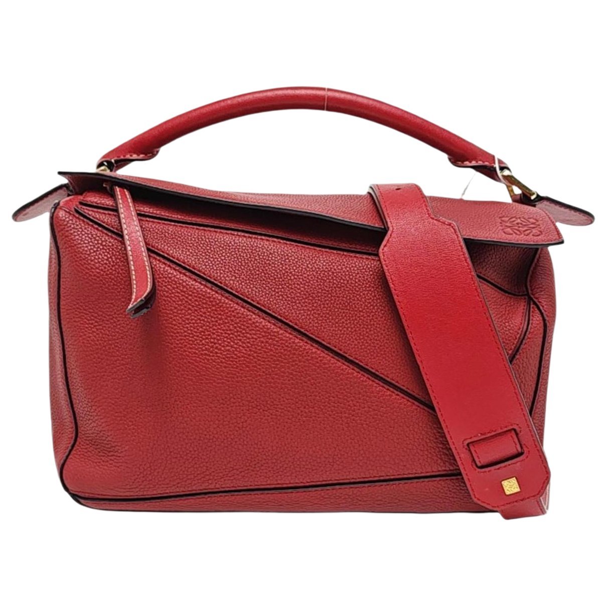 Puzzle leather handbag