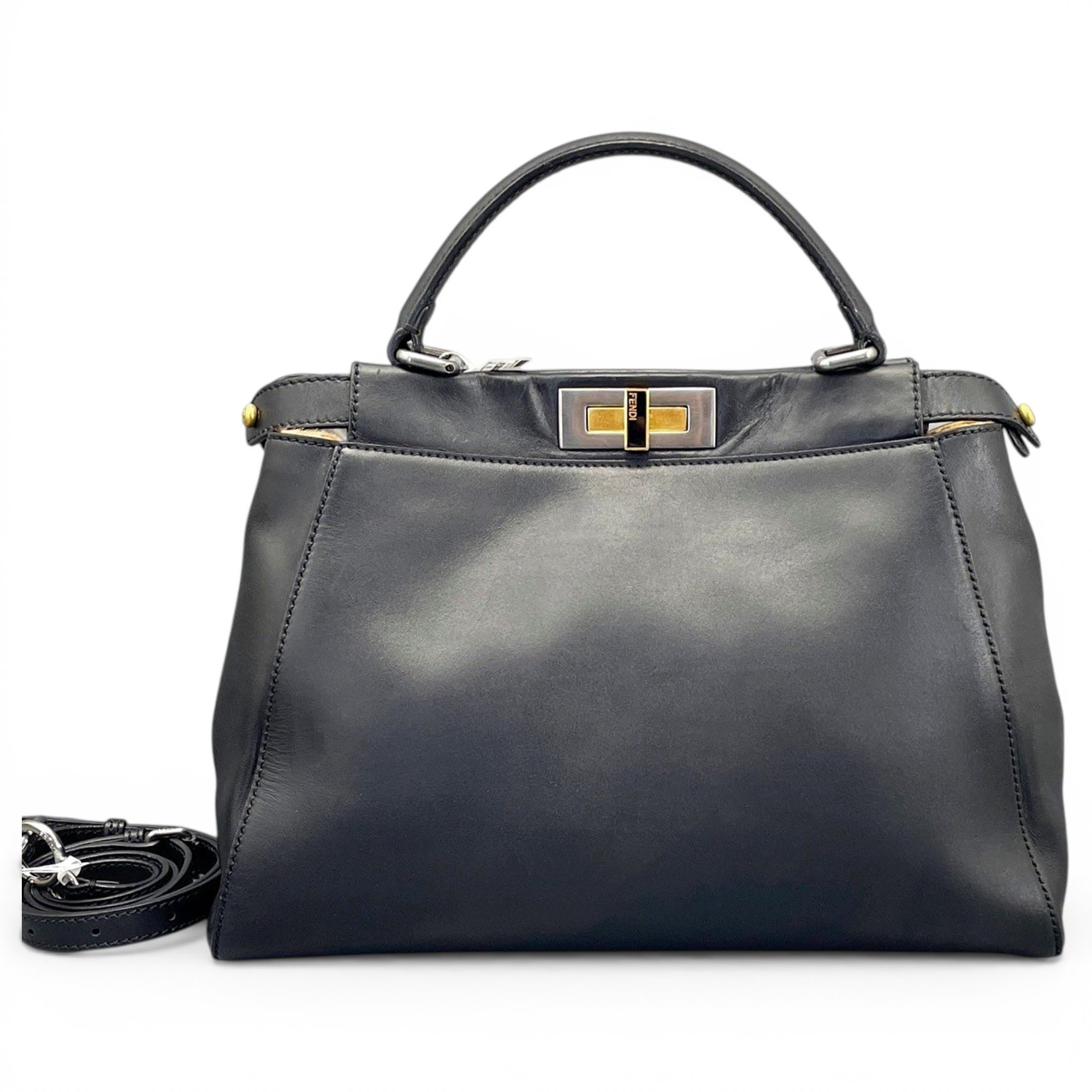 Peekaboo leather handbag