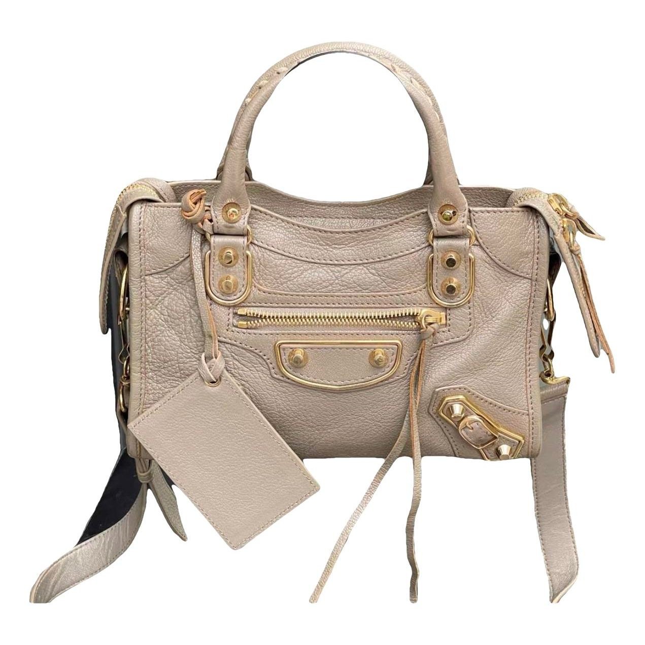 Classic Metalic leather handbag