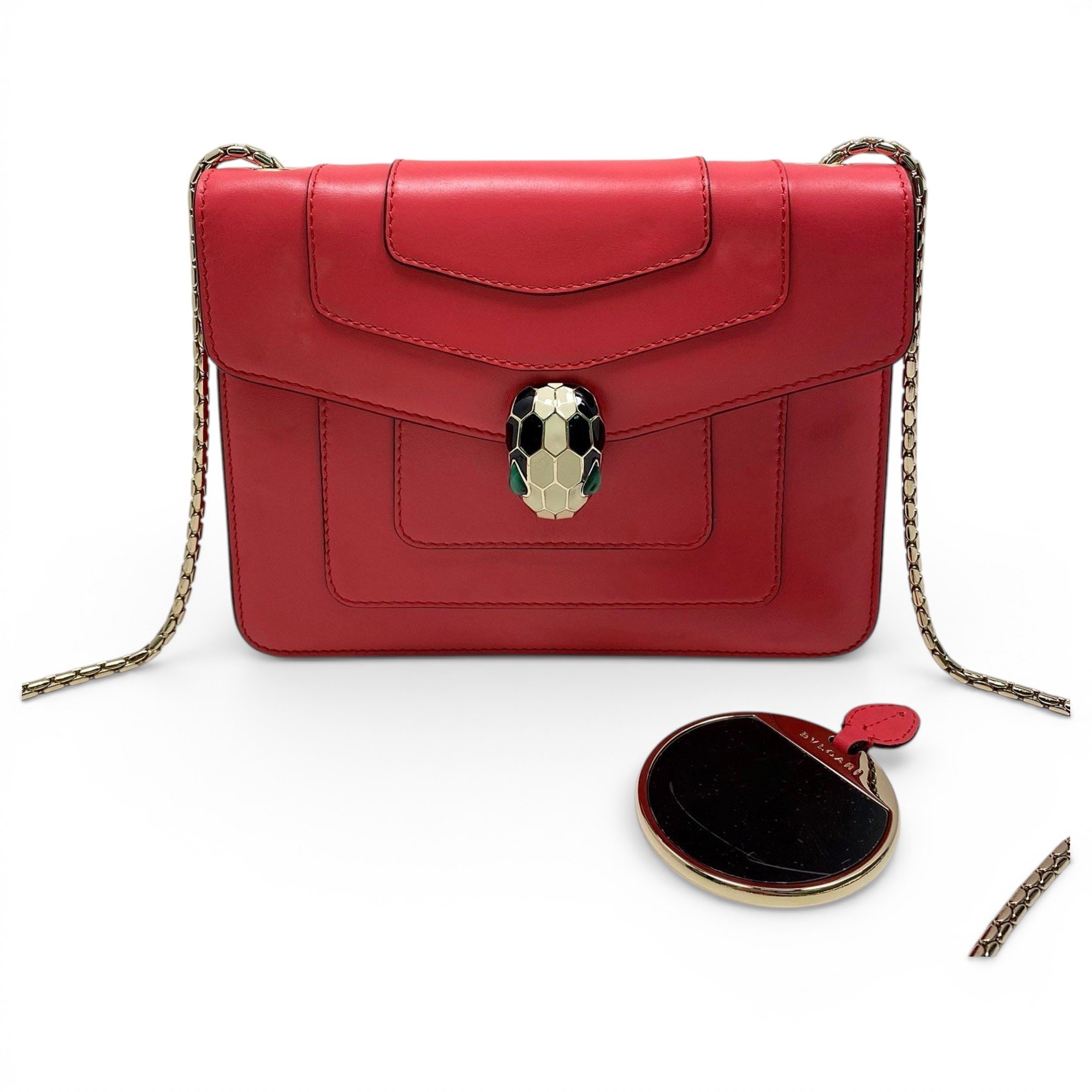 Serpenti leather handbag