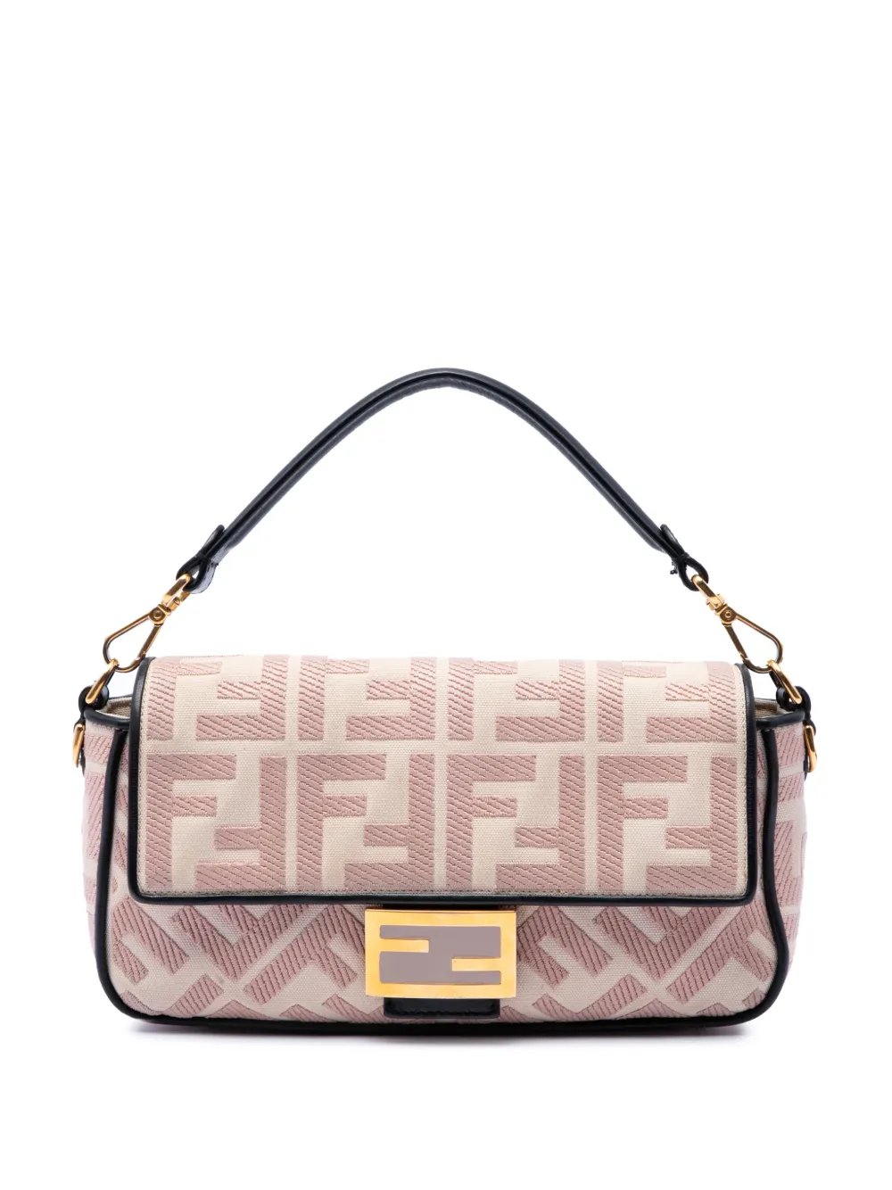 2010-2026 Zucca Embroidered Canvas Baguette satchel